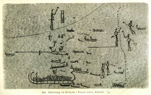 Gravure rupestre à Vitlycke dans la paroisse de Tanum, Bohuslän